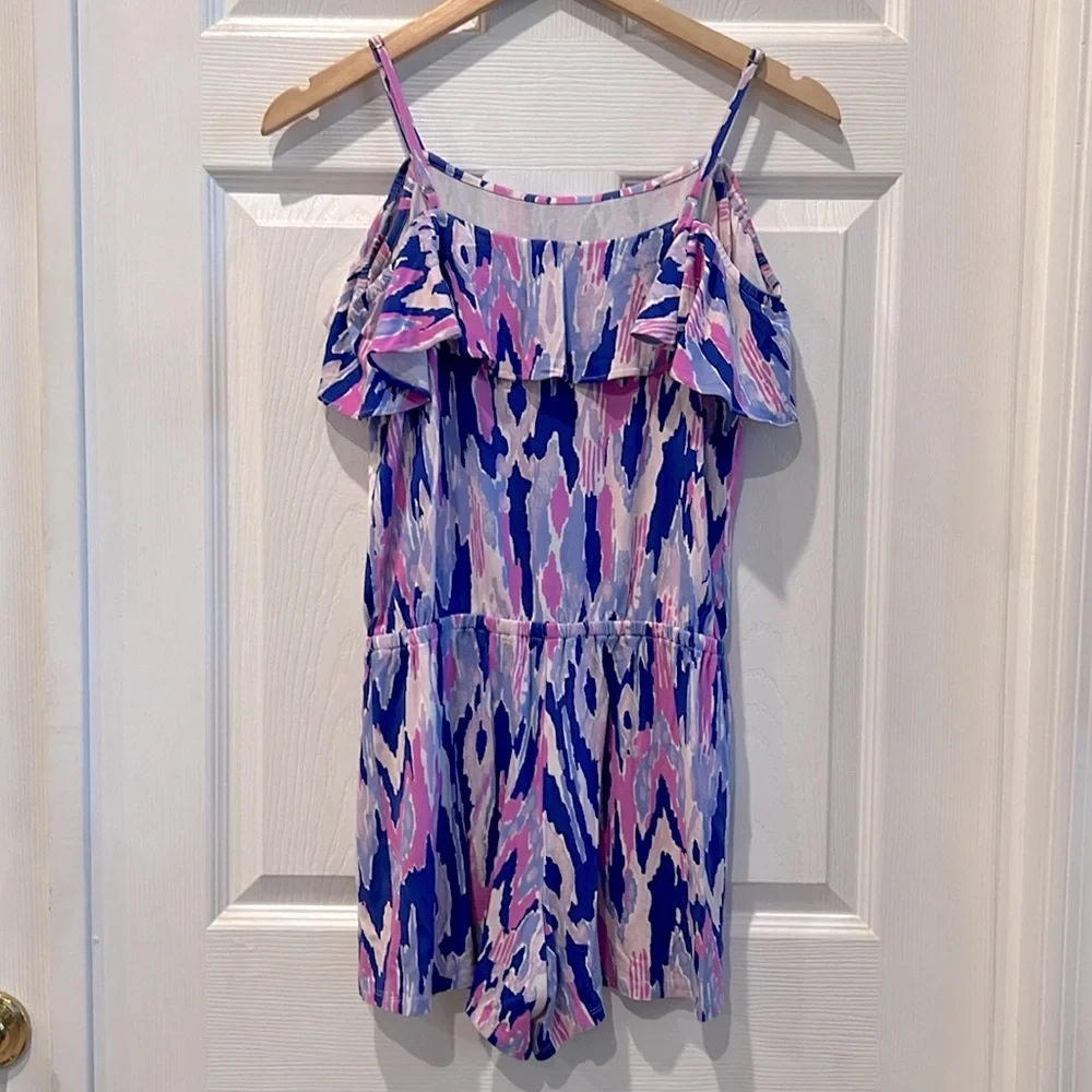 LILY PULITZER Ruffle Cold Shoulder Romper - Picture 5 of 12